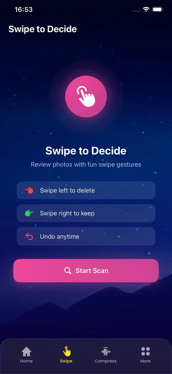 Swipe to Review Screenshot